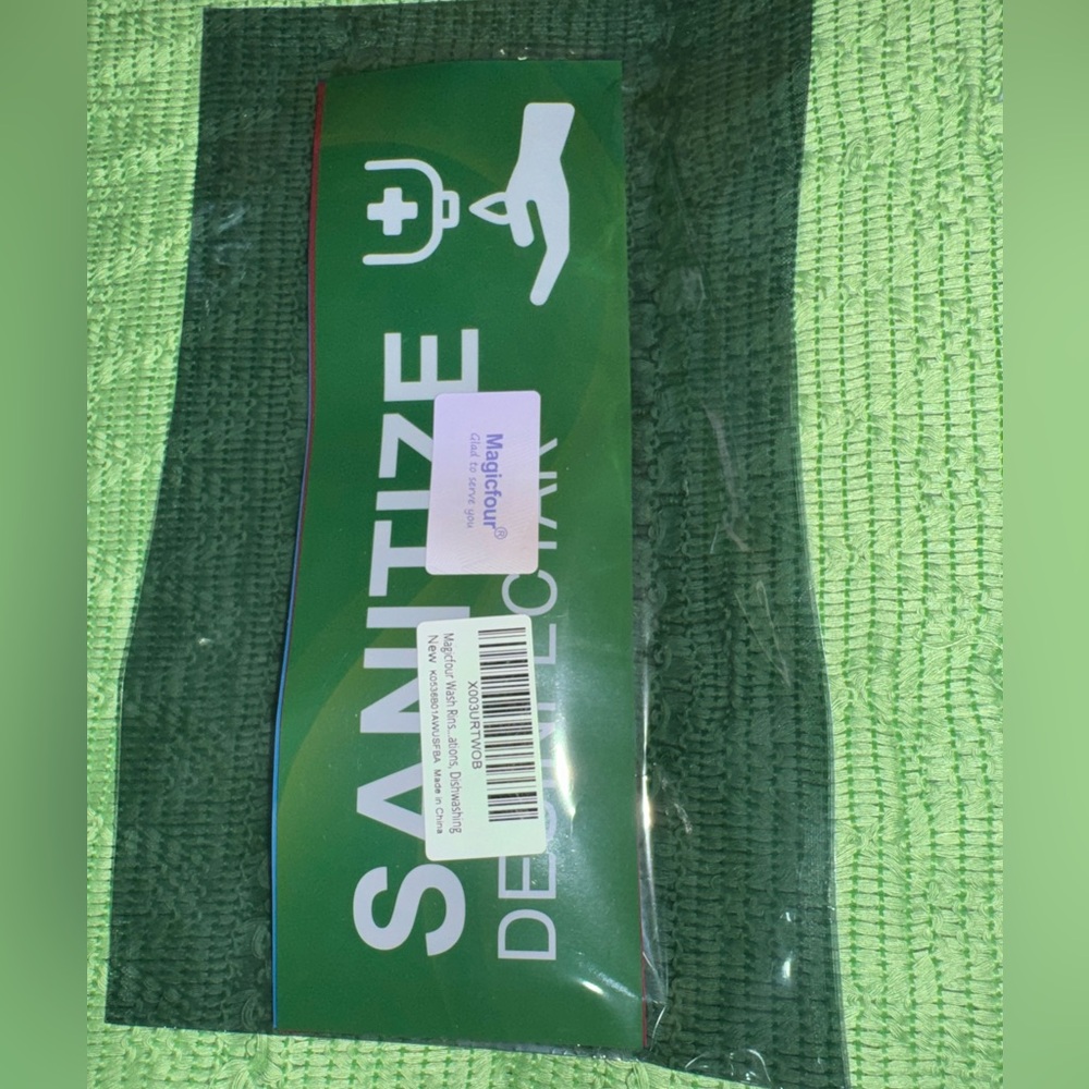 Wash rinse sanitize sink labels